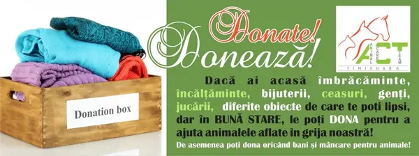 Doneaza lucruri pentru animalele fara stapan