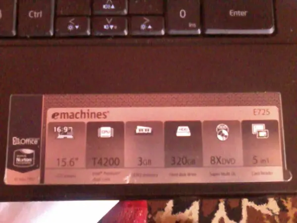 Vand leptop marca emachines