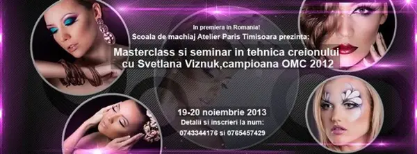 Masterclass si curs in tehnica creionului si acuarelei ale makeup artistei Svetlana Viznuk