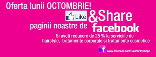 Oferta lunii Octombrie de la salon Kelly Image Timisoara