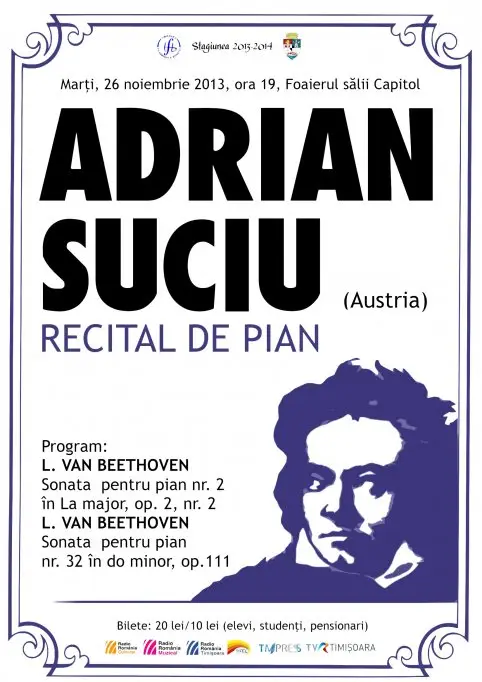 Recital de pian Adrian Suciu