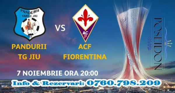 Meciul Pandurii - Fiorentina, vizionat la Club Poseidon