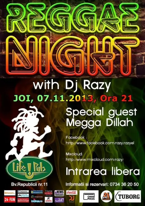 Reggae Night cu Dj Razy