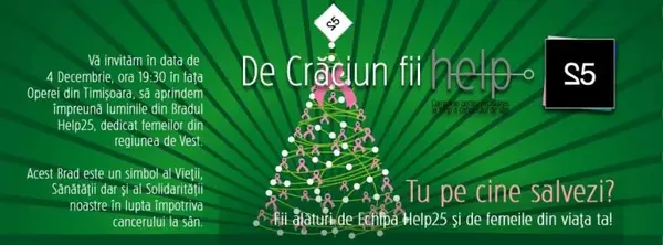 Aprinderea bradului de Craciun & campanie de donatii pentru Help25