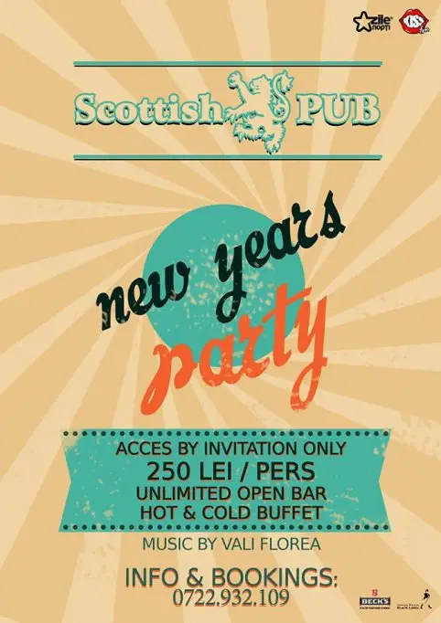 New Year`s Party la Scottish Pub