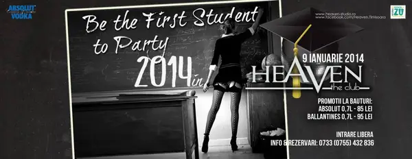 Be the first student to party