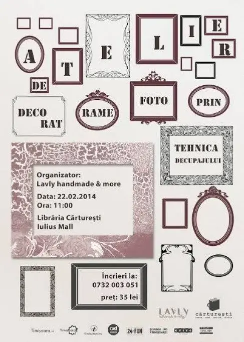 Atelier de decorat rame prin tehnica decupajului