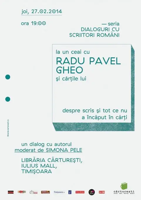 La un ceai cu Radu Pavel Gheo si cartile lui