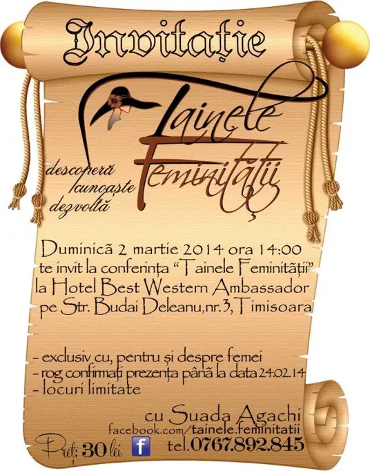 Conferinta Tainele Feminitatii