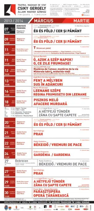 Un inceput de primavara fermecatoare la Teatrul Maghiar