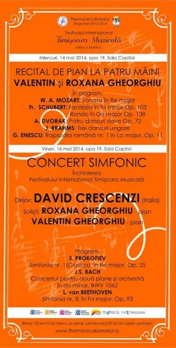 Recital de pian Valentin si Roxana Gheorghiu