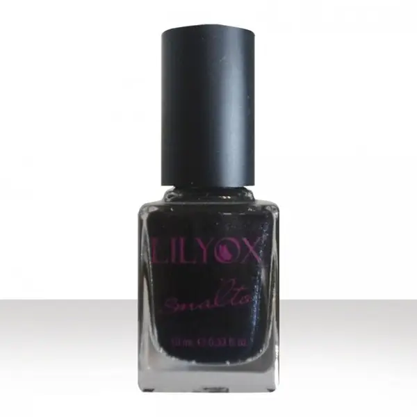 Lac de unghii Lilyox – Negru cu sclipici (75)