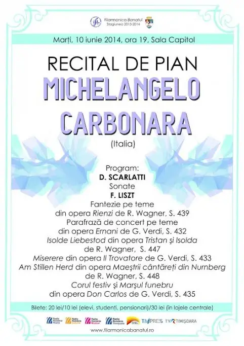 Recital de pian Michelangelo Carbonara