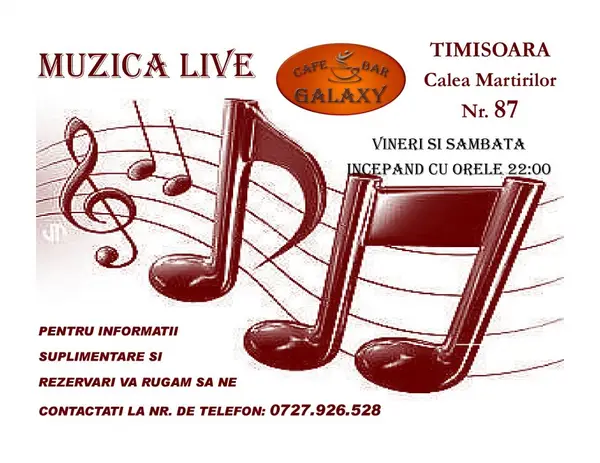Muzica Live la Cafe Bar Galaxy