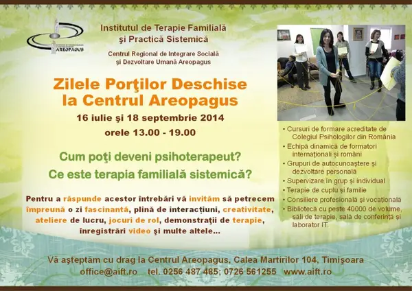 Zilele Portilor Deschise la Centrul Areopagus