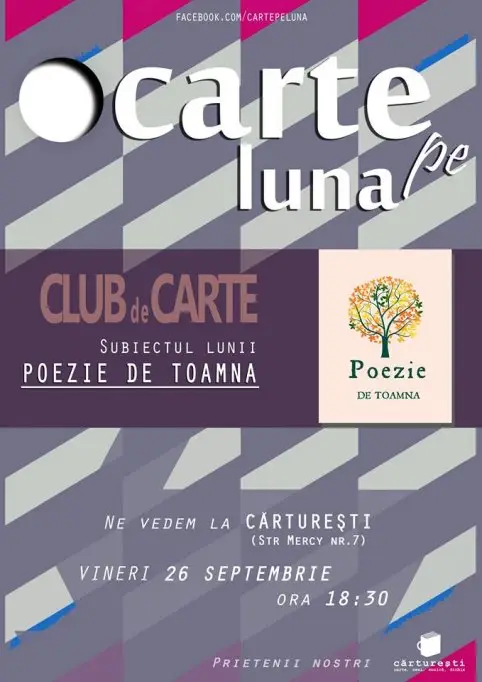 Club de carte: Poezie de toamna @ Carturesti Mercy