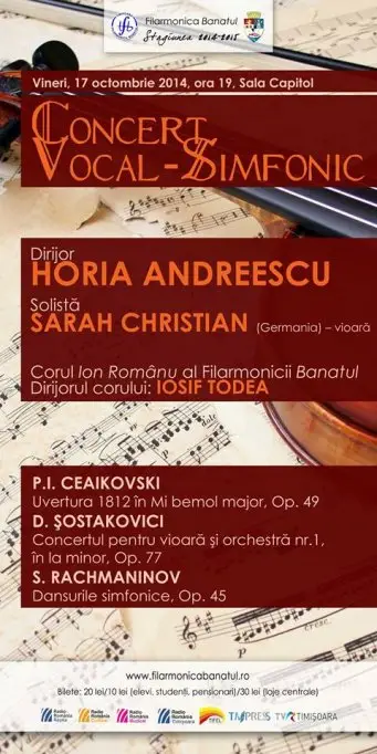 Concert vocal-simfonic Sarah Christian