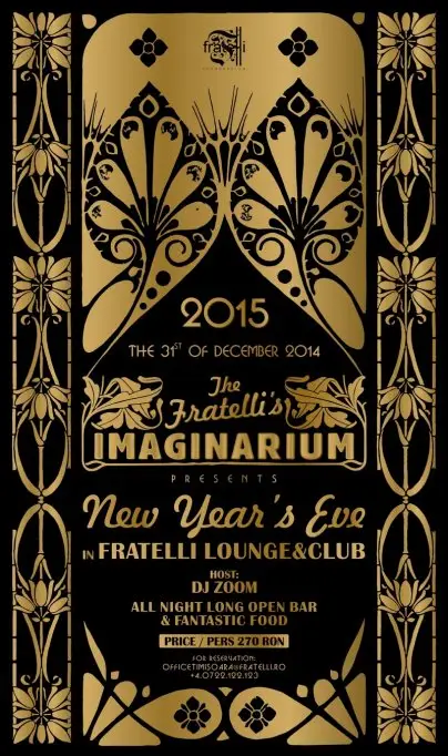 Fratelli’s Imaginarium presents New Year’s Eve 2015 in Fratelli Lounge & Club!