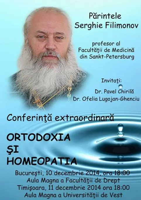 Ortodoxia si homeopatia - Conferinta extraordinara