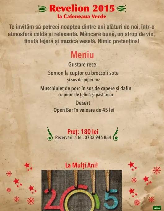 Revelion la Cafeneaua Verde