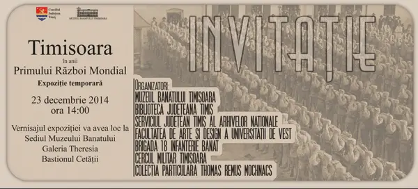 Expozitie temporara: Timisoara in anii Primului Razboi Mondial