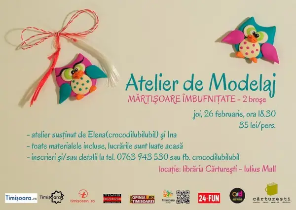 Martisoare imbufnitate - atelier de modelaj