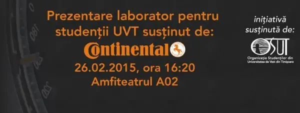 Prezentare laborator pentru studentii UVT sustinut de Continental