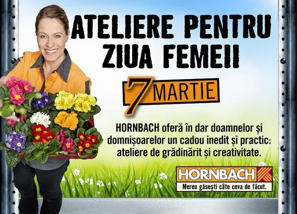 Ateliere speciale pentru Ziua Femeii, pe 7 martie, in toate magazinele Hornbach
