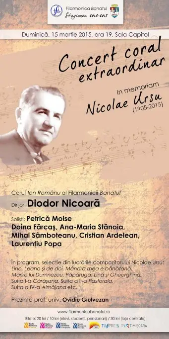 Concert coral in memoriam Nicolae Ursu