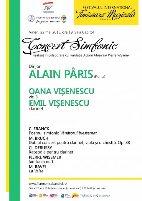 Concert Simfonic realizat in colaborare cu Fundatia Action Musicale Pierre Wissmer