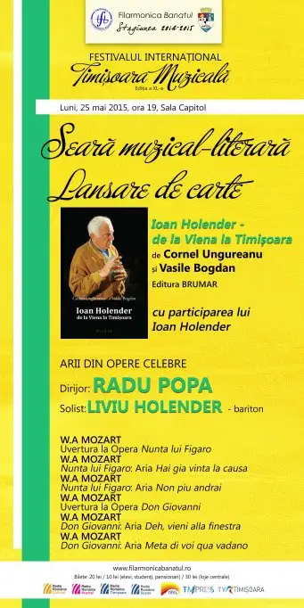 Lansare de carte - Ioan Holender