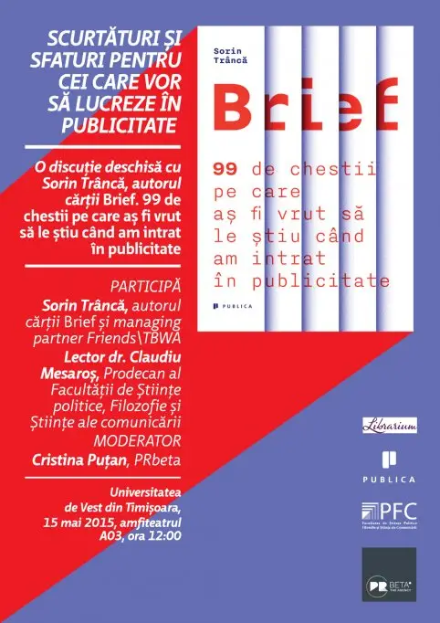 Sorin Tranca lanseaza Brief-ul la Timisoara