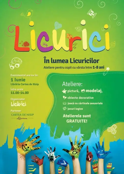 Ateliere Licurici de 1 Iunie la Cartea de Nisip