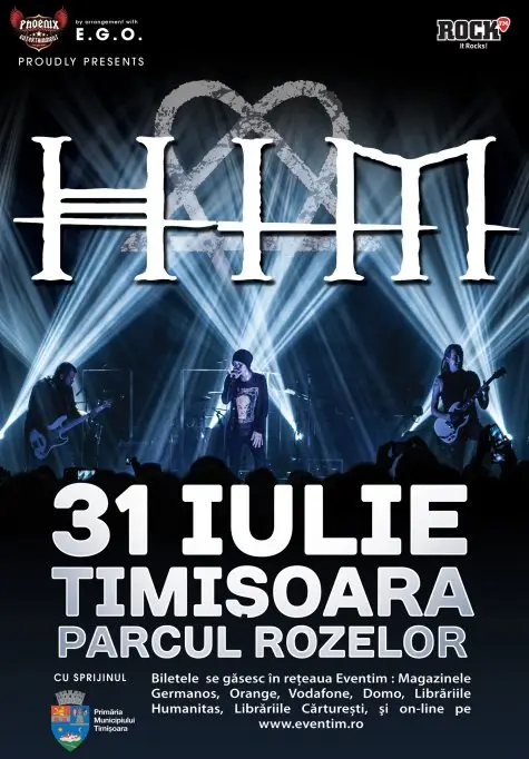 Primele 1000 de bilete pentru concertul HIM de la Timisoara au fost epuizate
