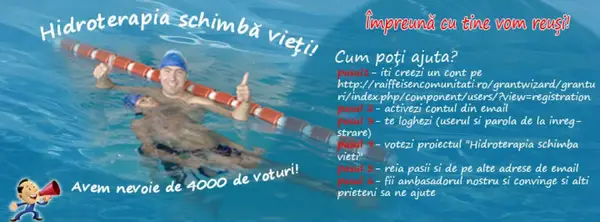 Sustine hidroterapia! Votul tau ne poate ajuta!