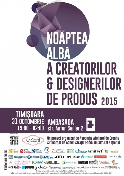 Noaptea Alba a Creatorilor si Designerilor de produs prima data in Timisoara