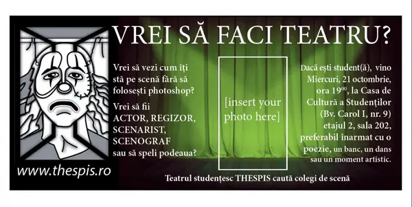 Selectie actori Teatrul Studentesc Thespis