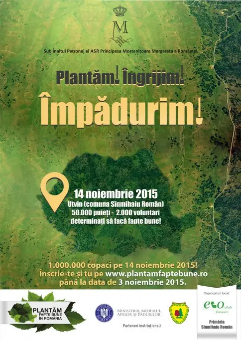 Liber la inscriere! Împadurim Romania pe 14 noiembrie!