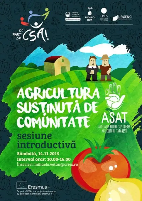 Training introductiv privind agricultura sustinuta de comunitate si parteneriatele ASAT