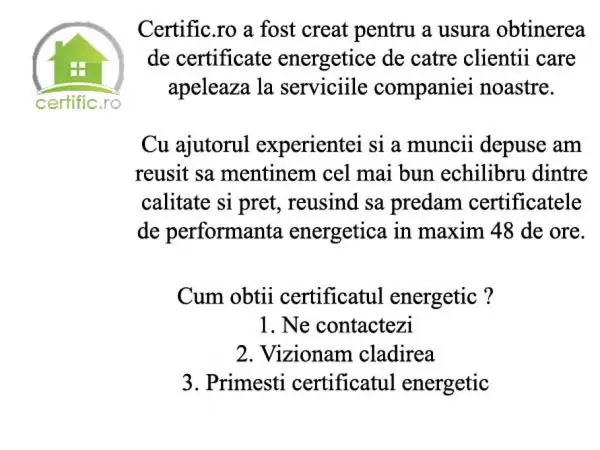 De ce este necesar sa ai un certificat energetic in Faget