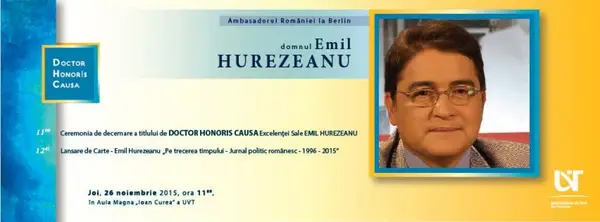Decernare DHC si lansare de carte - dl. Emil Hurezeanu