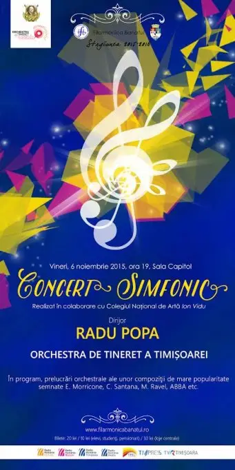Concert simfonic cu Orchestra de Tineret a Timisoarei