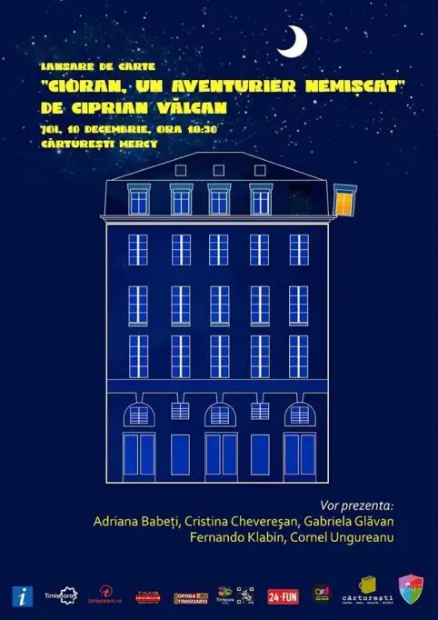 Lansare de carte "Cioran, un aventurier nemişcat" de Ciprian Valcan
