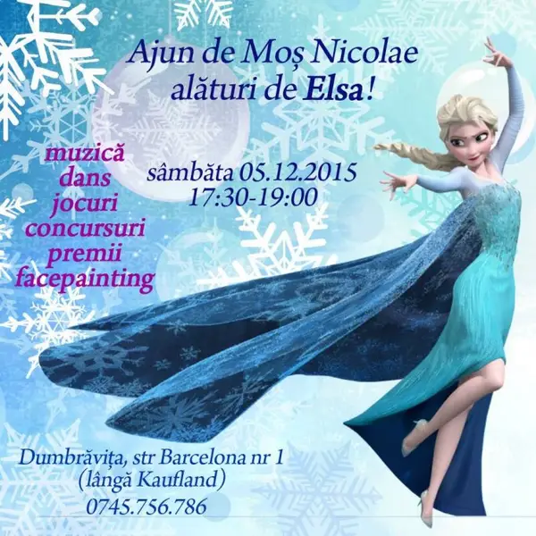 Ajun de Mos Nicolae alaturi de Elsa