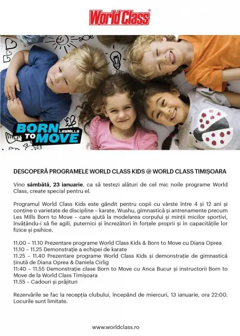 Programul pentru copii Les Mills Born to Move