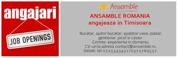 SC Ansamble Catering & Services Romania SRL angajeaza