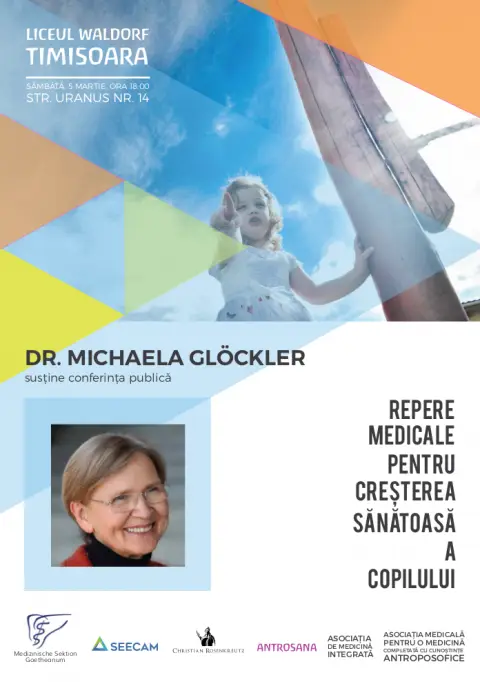 Conferinta publica Dr. Michaela Gloeckler: Repere medicale pentru cresterea sanatoasa a copilului