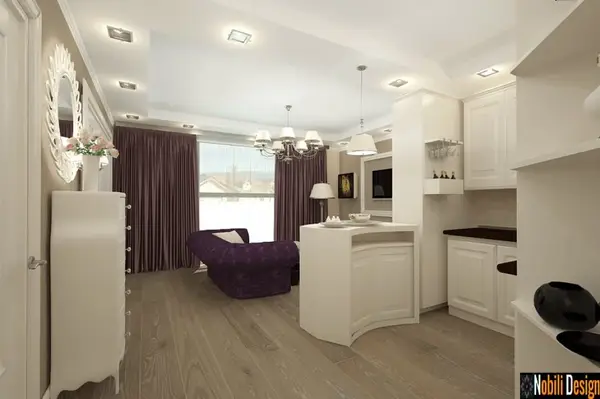 Amenajare interioara de living la apartament clasic