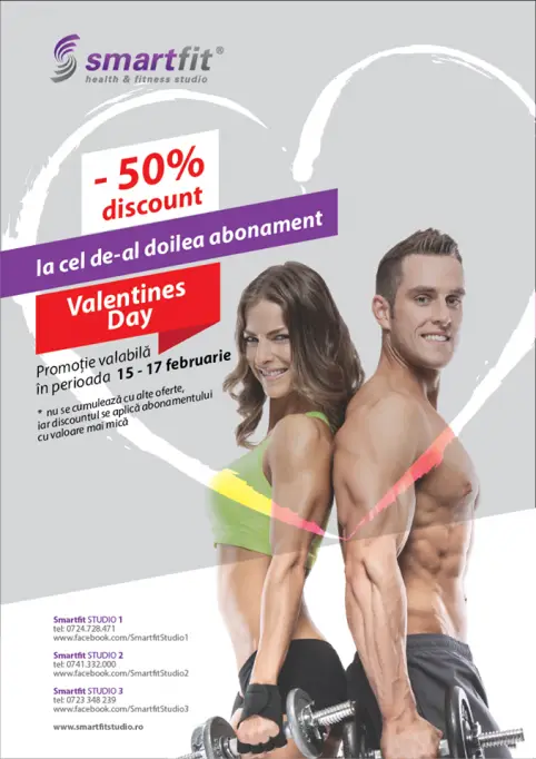Oferta de Valentine's Day la abonamentele SmartFit