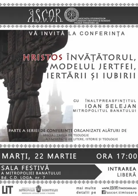 Hristos invatatorul, modelul jertfei, iertarii si iubirii